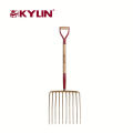 Professional Agriculture Farm Tools Hand Held Rake Fork And Spade Shovel